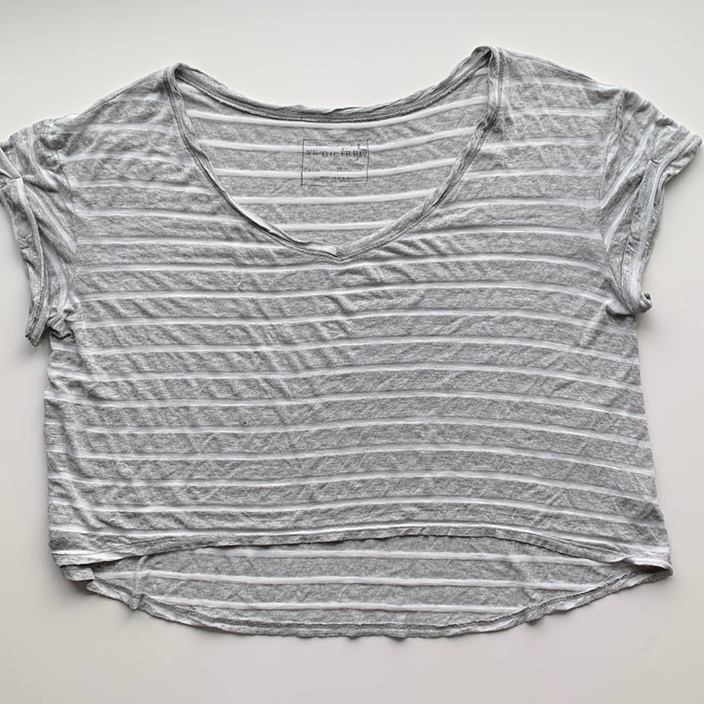 FREE PEOPLE We The Free striped boxy oversized tissue t-shirt size medium